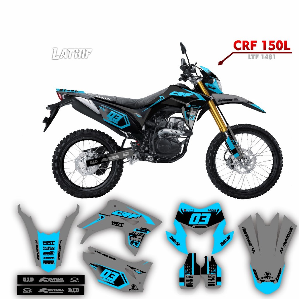 decal crf 150l abu rockstar