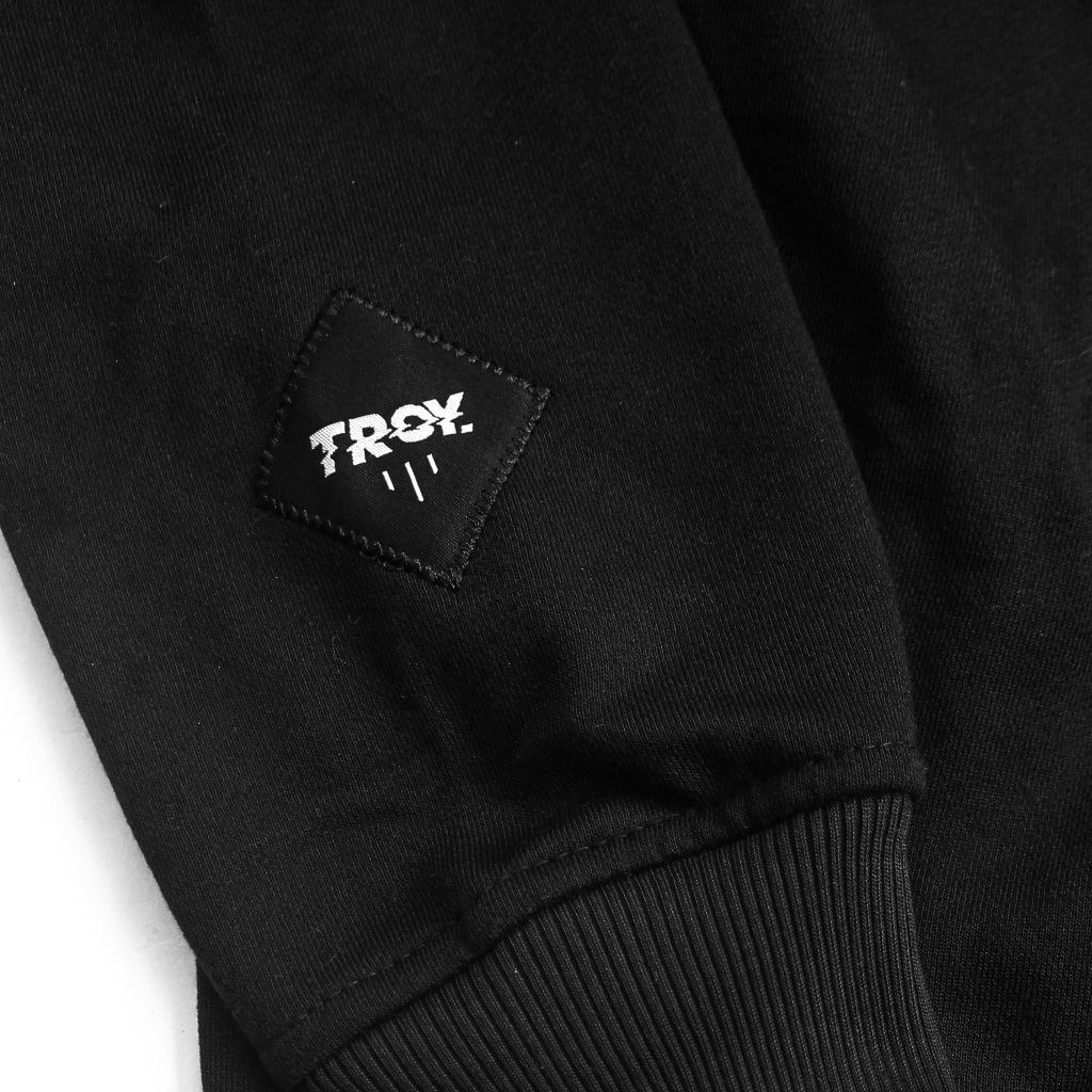 Troy Company Sweater Crewneck Black Noir Blanc - Sweater Sweatshirt Hitam SW 3091