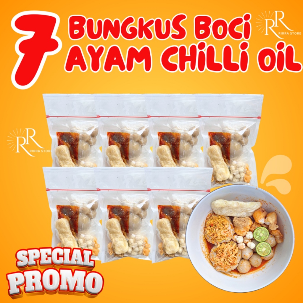 

[CHILLI OIL] 7 BUNGKUS BASO ACI AYAM CHILLI OIL PEDAS FOOD KALDU HOTPOT INSTAN Sambal Kuah