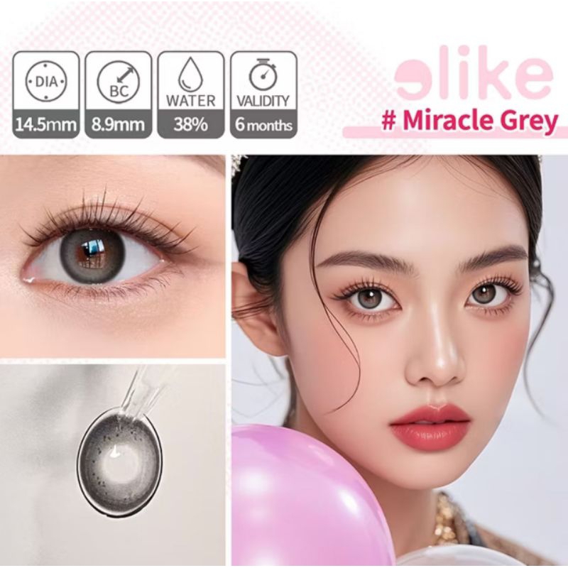 [New]Elike Miracle softlens warna diameter 14.5mm 1 pasang softlens mata soflent normal