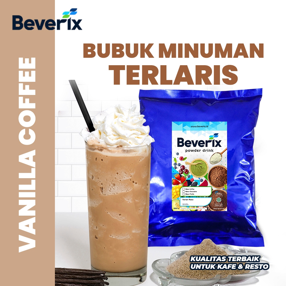 

BEVERIX Bubuk Minuman Kopi Kekinian Rasa Vanilla 1 Kg Serbuk Minuman Vanilla Latte
