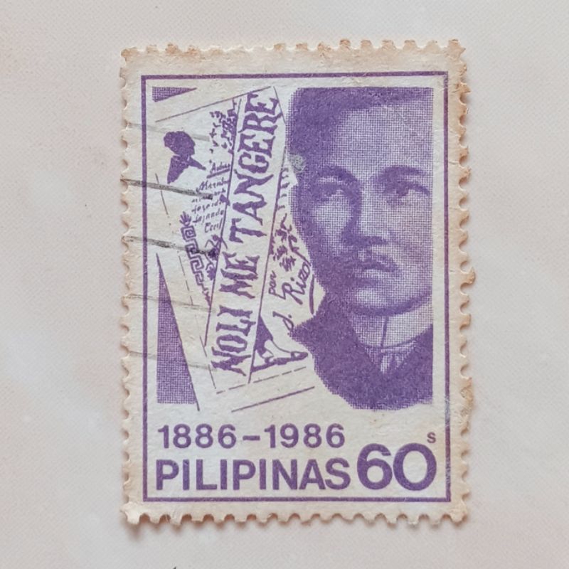 

(AA) Perangko Filipina 1986 José Rizal (1861-1896) - José Rizal (1861-1896), book "Noli Mi Tangere" 60 sentimo Used
