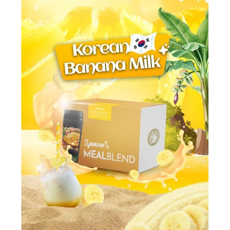 

Spencer's Mealblend - Korean Banana Milk - Multigrain Slimming Drink - Pengganti Makanan Sehat