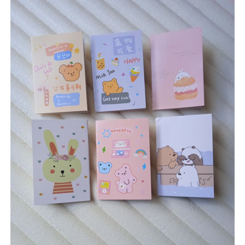

BELI 10 GRATIS 1 Buku Mini Notebook Motif 16 lembar lucu Diary anak sekolah