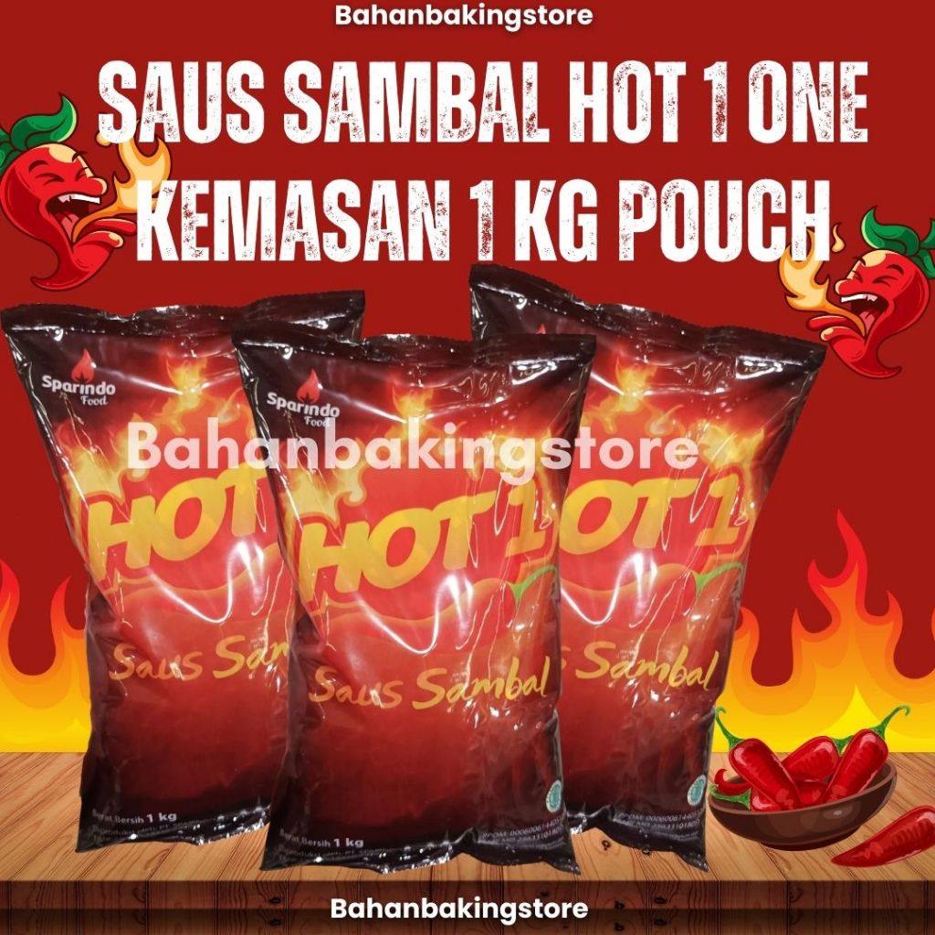 

SAUS SAMBAL HOT 1 ONE KEMASAN 1 KG | SAOS SAMBAL HOT 1 ONE 1KG | KEMASAN REFILL