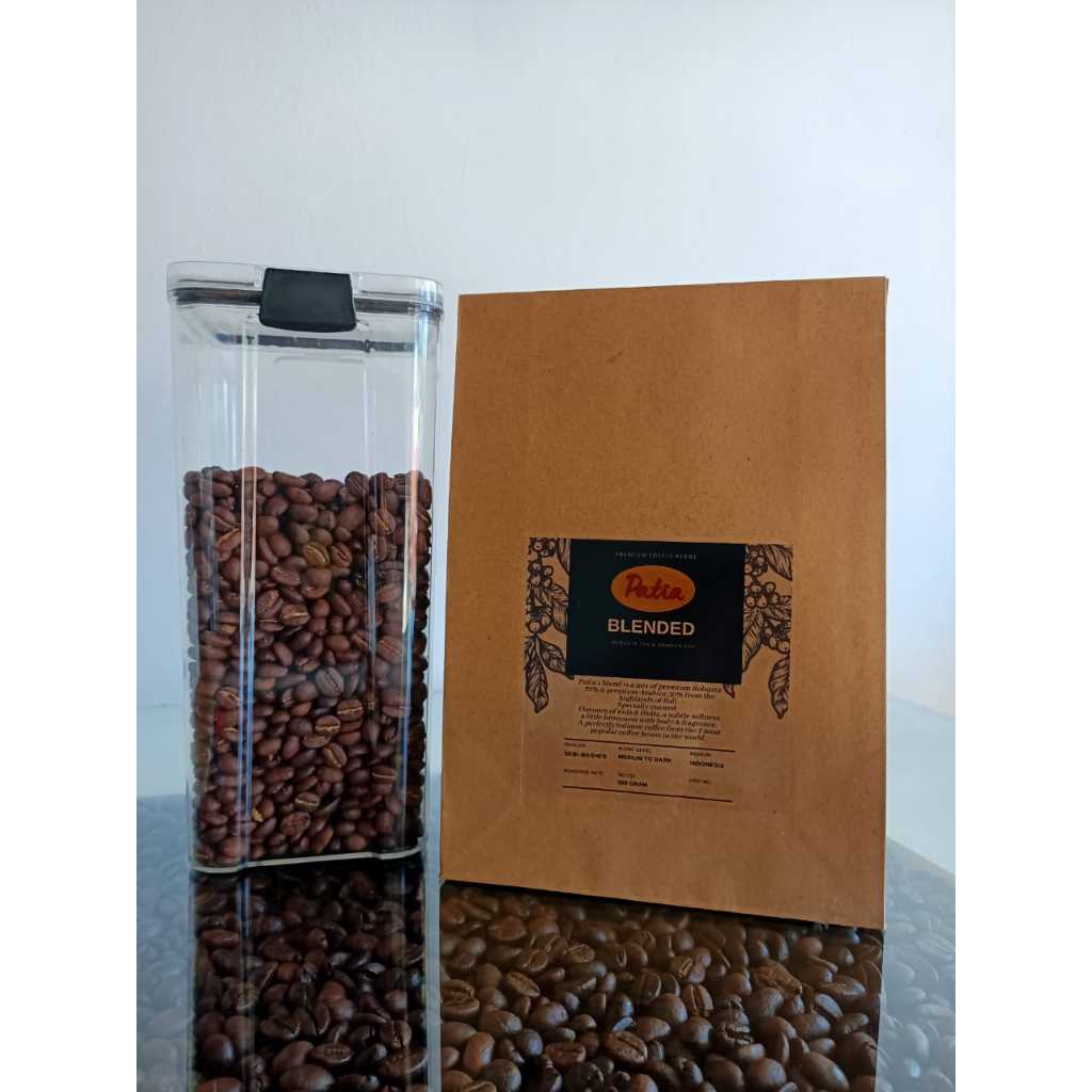 

Biji Kopi Patia Housblend (60% Robusta Pupuan Bali / 40% Arabica Kintamani Bali)