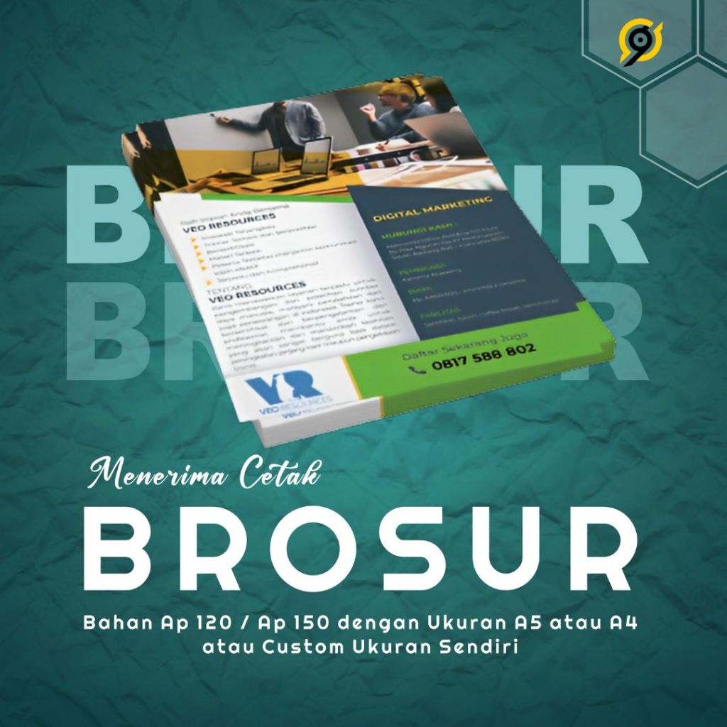 

Cetak Brosur ukuran A5 bahan Art Paper 120 gram