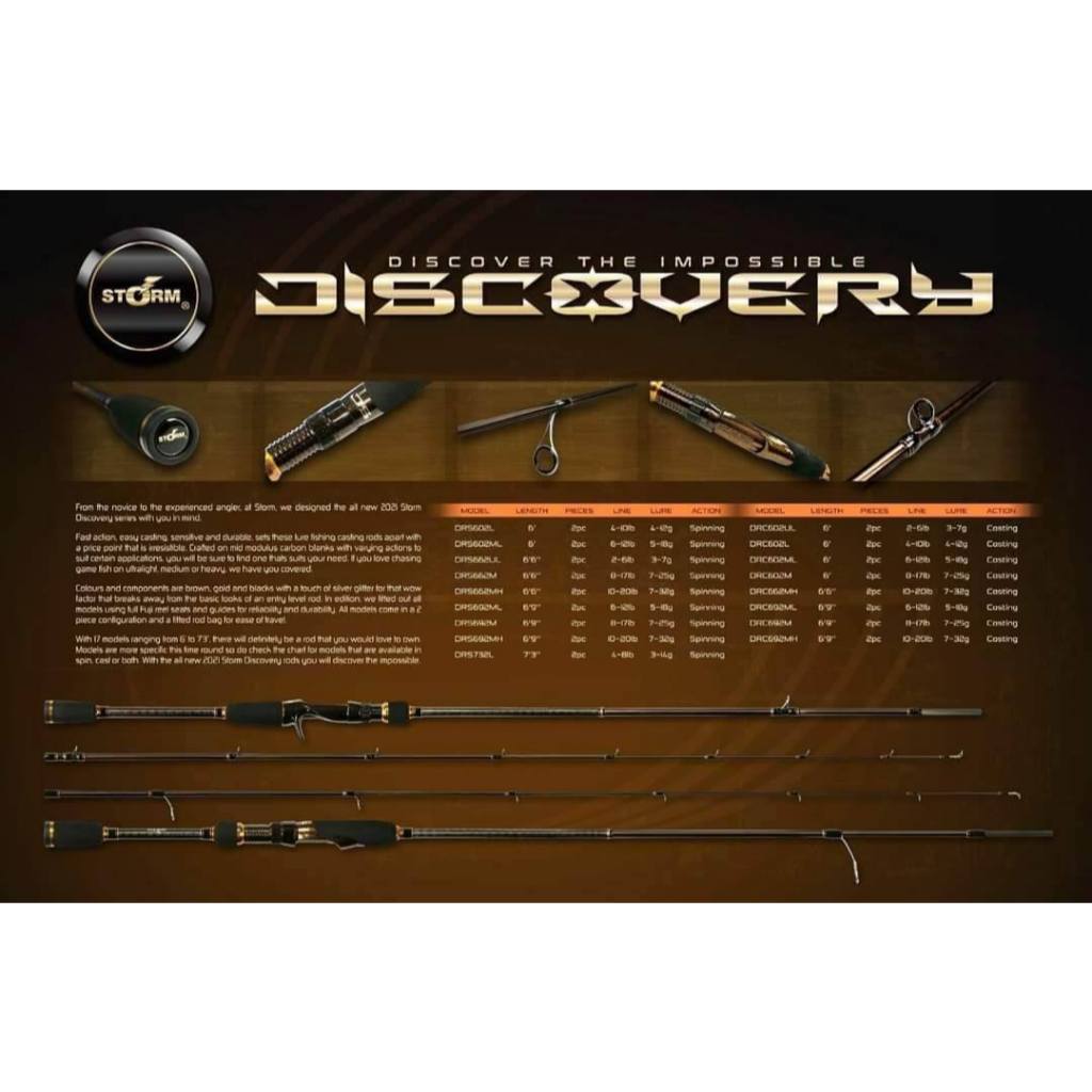 JORAN STORM DISCOVERY DRC 602 ML | Fuji Reel Seat & Guide | Carbon Hollow | 6-12lb