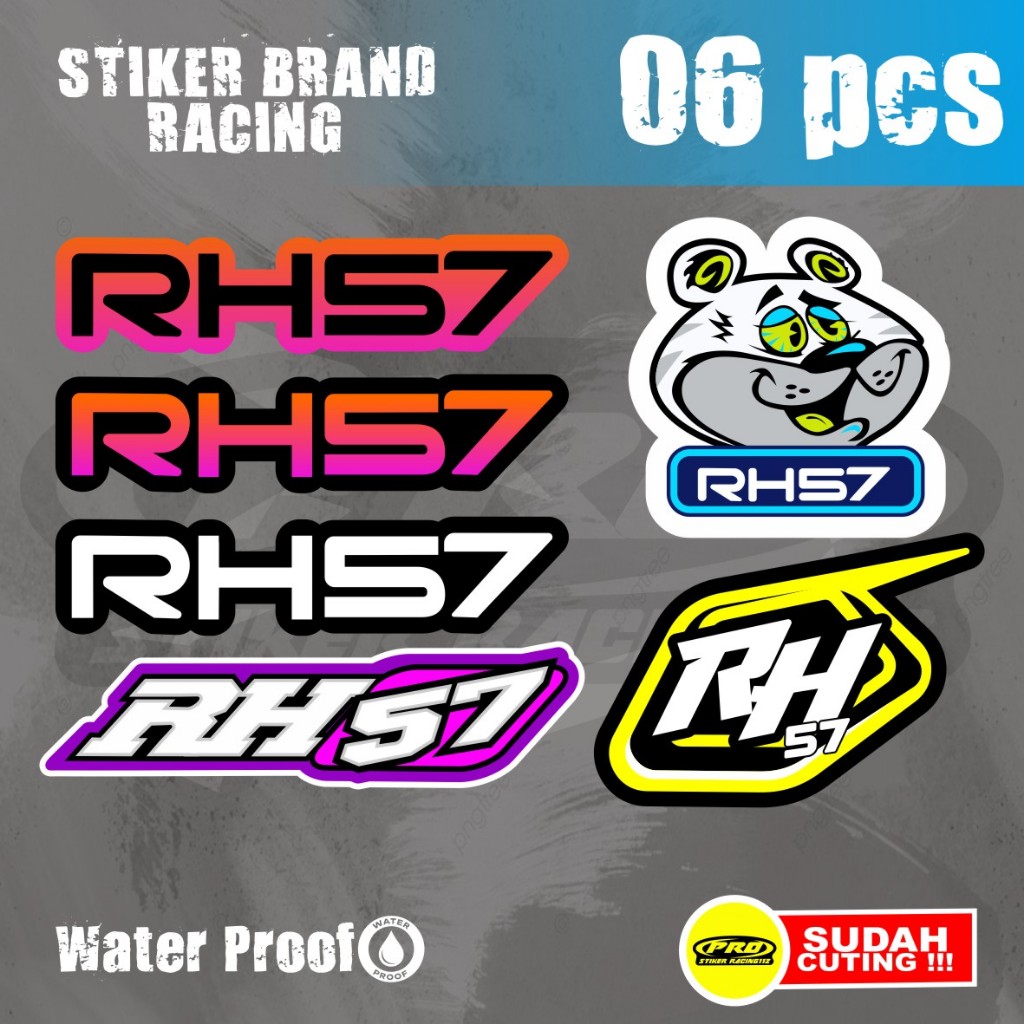 

PAKET PACK STIKER 6PCS RH57 ANTI LUNTUR MURAH BERKUALITAS VYNIL