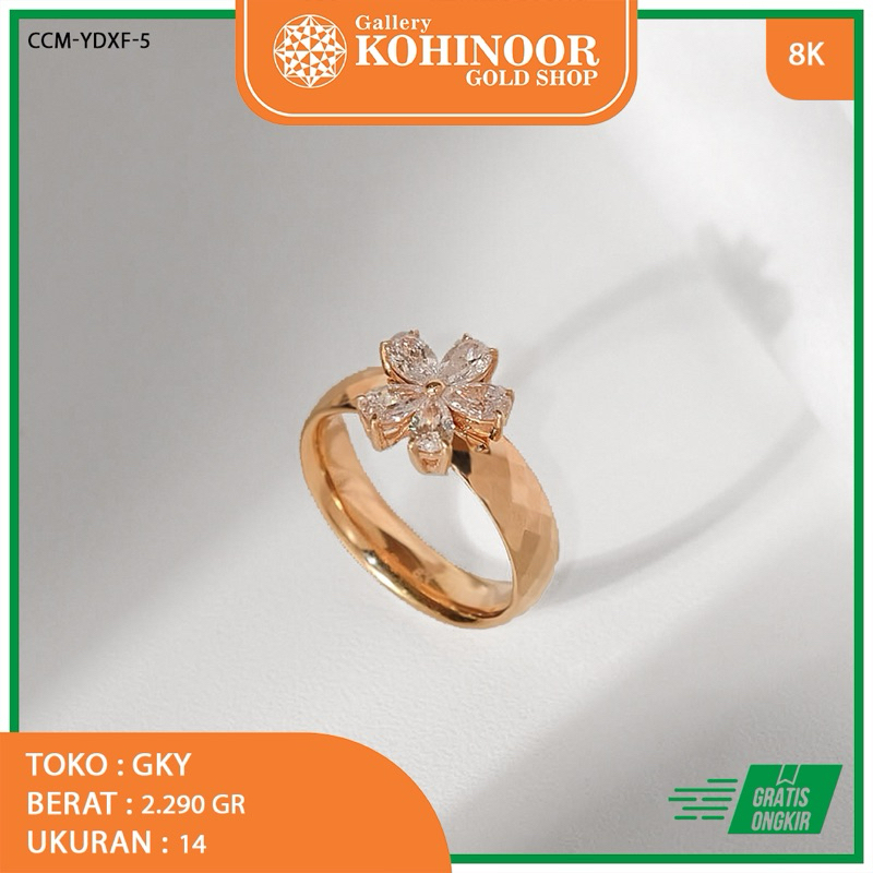 Cincin emas baguette kadar 8k Gallery kohinoor