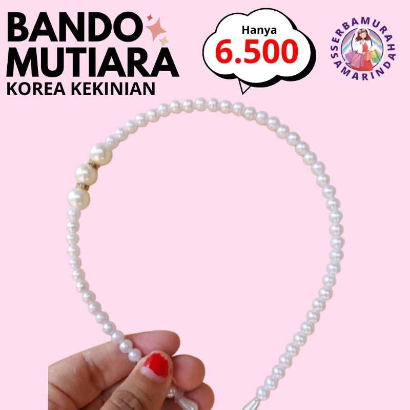 BANDO MUTIARA KOREA DEWASA BANDO LUCU WANITA BANDO KEKINIAN MURAH AKSESORIS WANITA