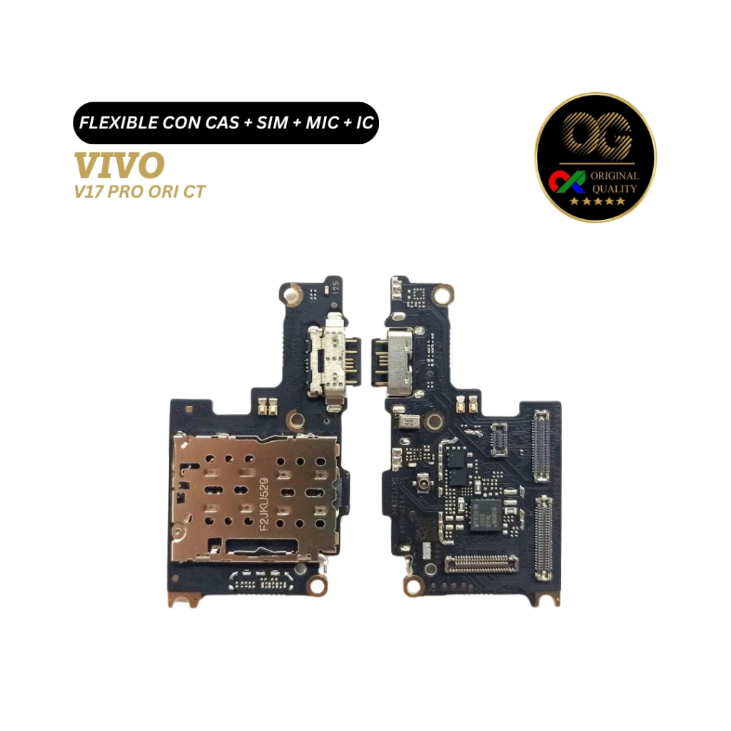 FLEXIBLE CON CAS + SIM + MIC + IC VIVO V17 PRO ORI CT