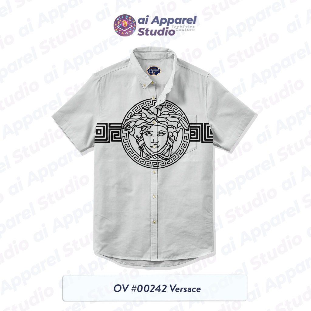 Kemeja Dewasa Lengan Pendek Premium - OV #00242 Versace (Unofficial)