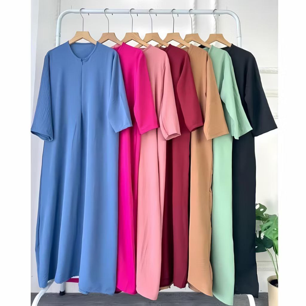 Dress Aurel Gamis Lengan 3/4 LD 120 Crinkle Air Flow Premium Outlet Shopee
