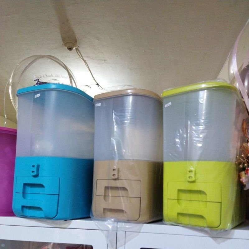 MOORLIFE Oriza, tempat penyimpanan beras 12kg