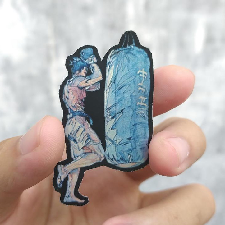 

Sticker hologram Muay Thai Kick Boxing Training Samsak Beladiri Tinju Untuk hp Stiker laptop motor helm