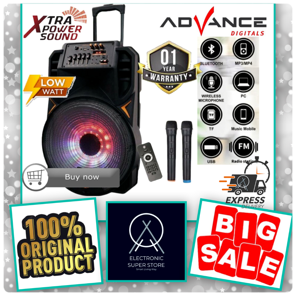 SPEAKER AKTIF ADVANCE K1506 K-1506 K 1506 BLUETOOTH WIRELESS SUPER BASS 15INCH SPEAKER MEETING ADVAN