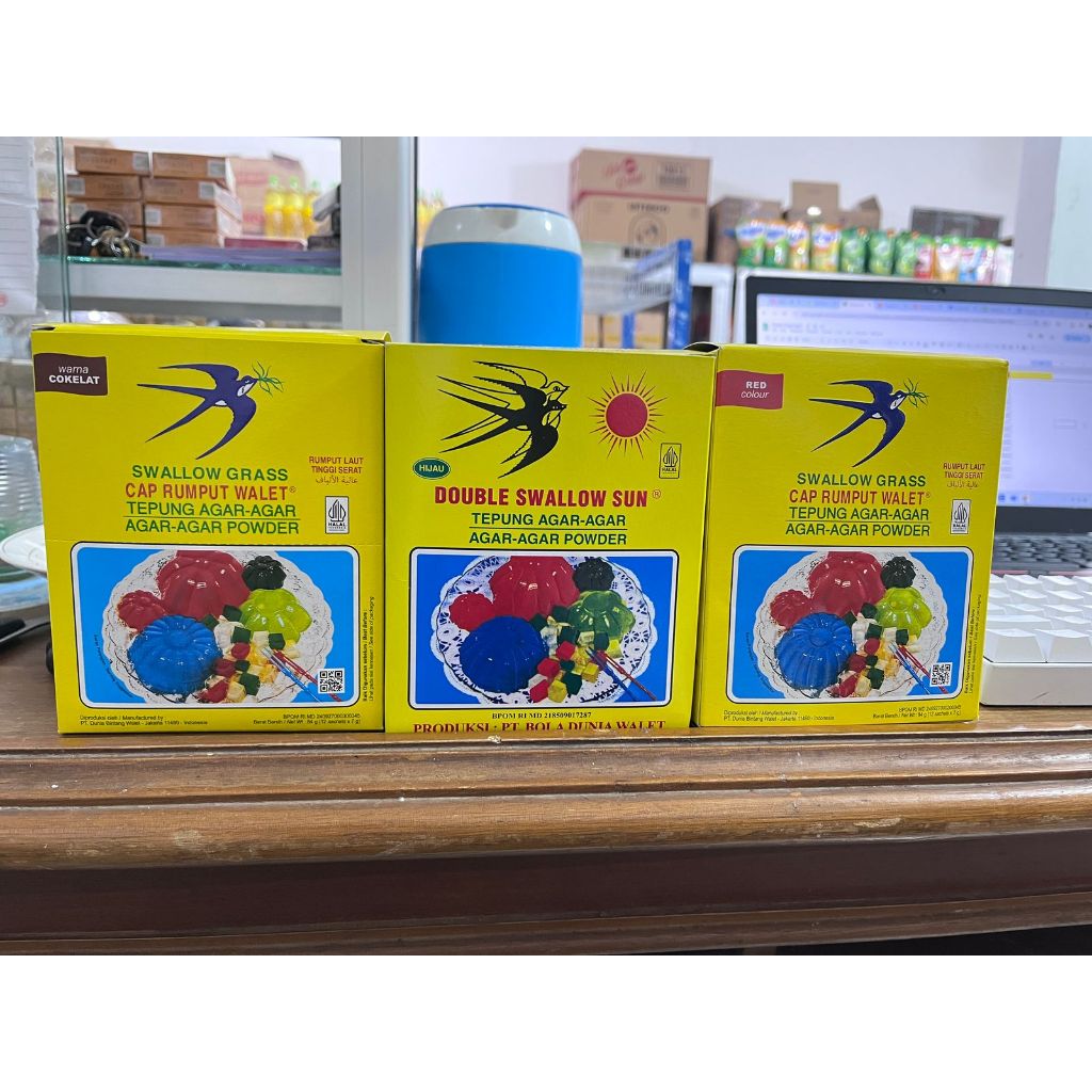 

Warma Cokelat Swallow Grass Cap Rumput Walet Tepuung Agar-Agar Powder