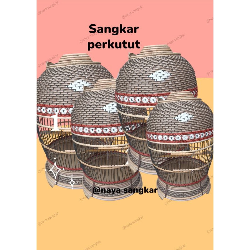 sangkar perkutut rajut sintesis model jambu