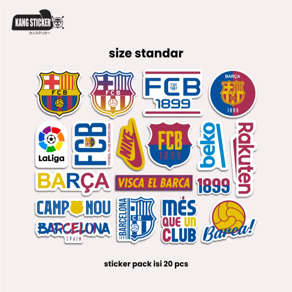 

STICKER PACK BARCELONA ISI 20PCS - PREMIUM STICKER - WATERPROOF
