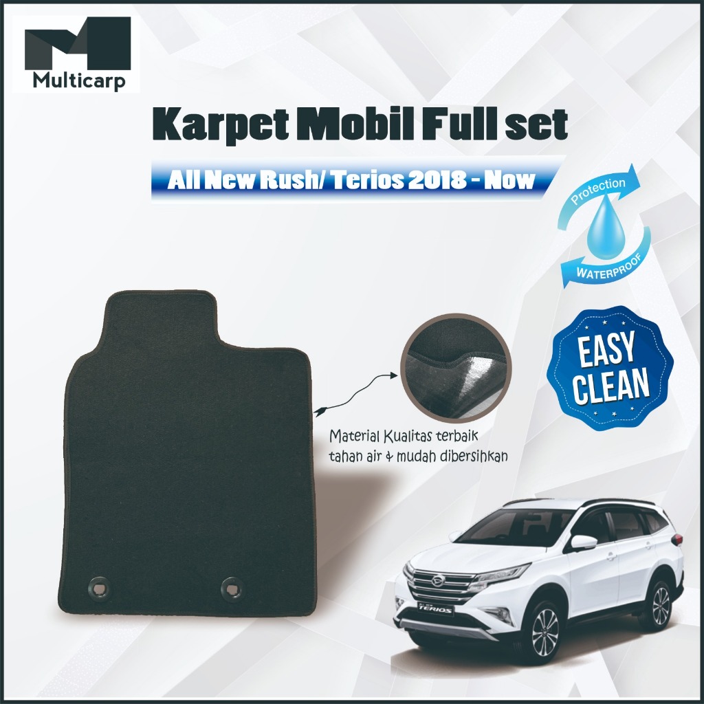 Karpet Mobil Rush/Terios Satu Set Karpet Alas Mobil