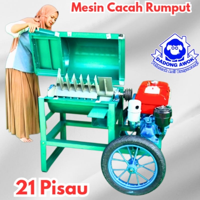 Mesin Pencacah Rumput Super Jumbo 21 Mata pisau - Mesin Chopper Cacah Rumput pakan ternak sapi Domba