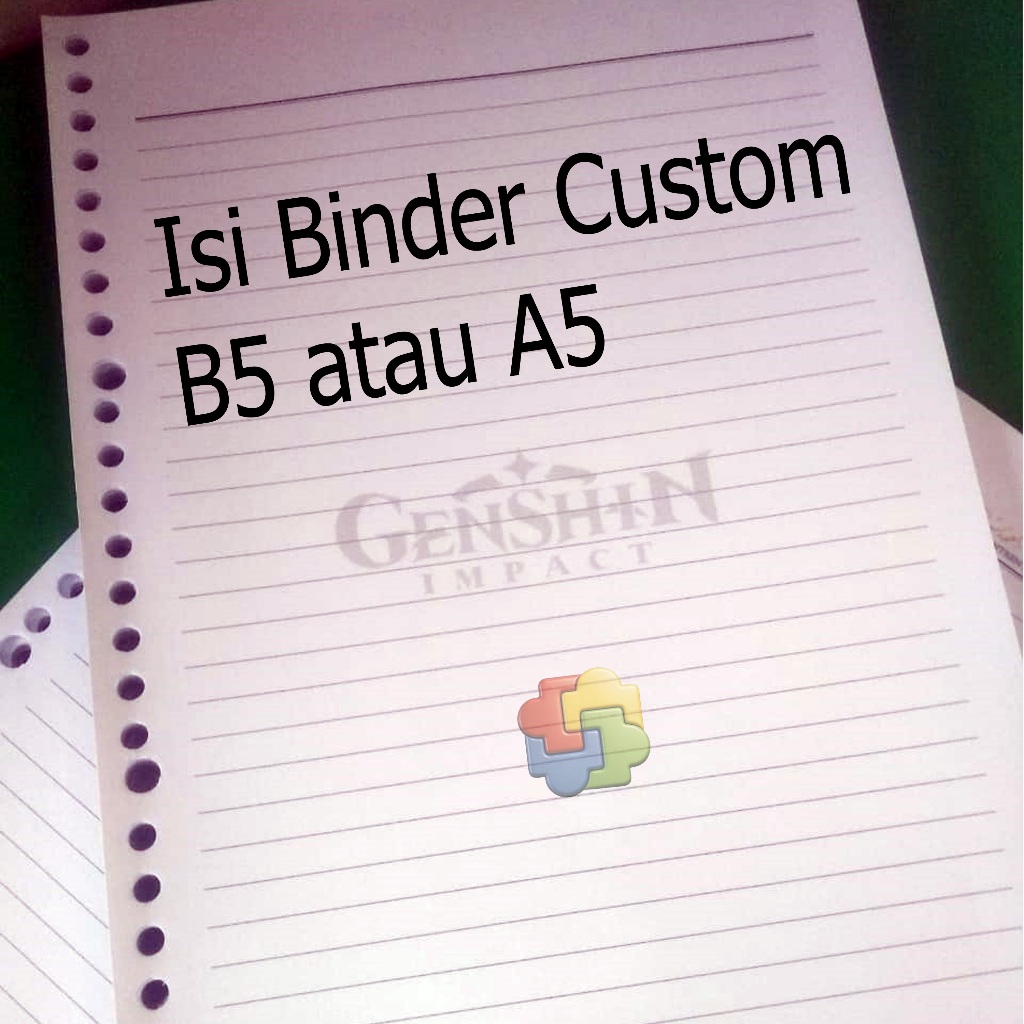 

Isi Binder B5 dan A5 Custom bergaris.