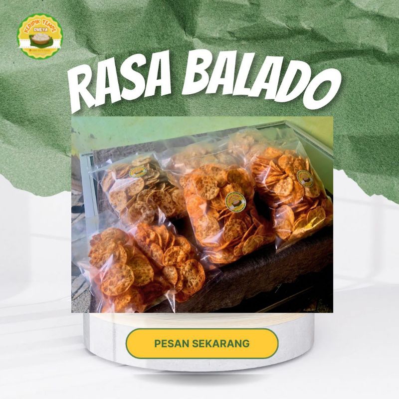 

Keripik Tempe Balado 1kg