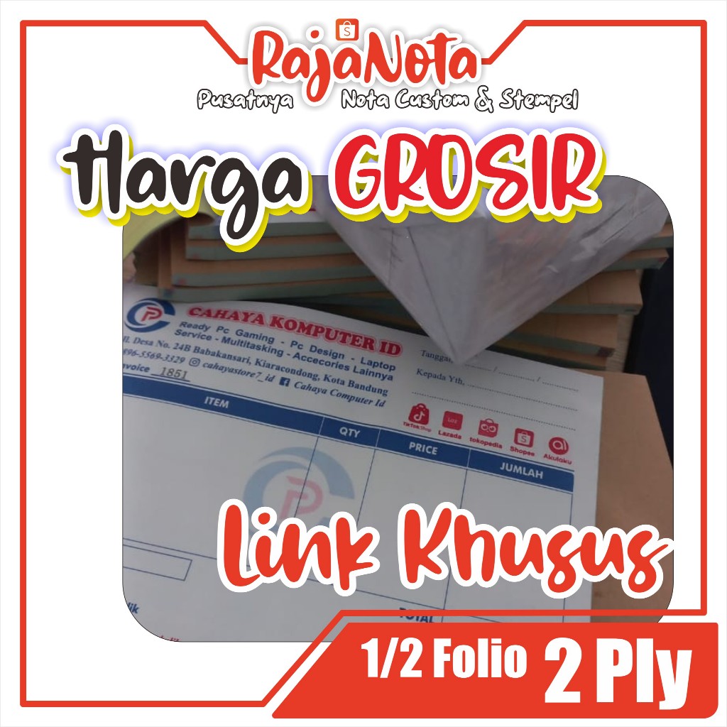 

GROSIR Nota 1/2 F 2Warna 60 bk