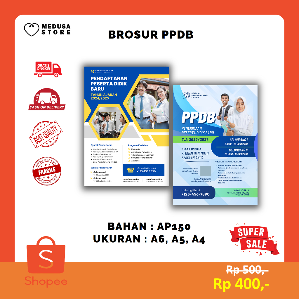 Brosur PPDB / Flyer SPMB / Leaflet Sekolah / Pamflet Kampus