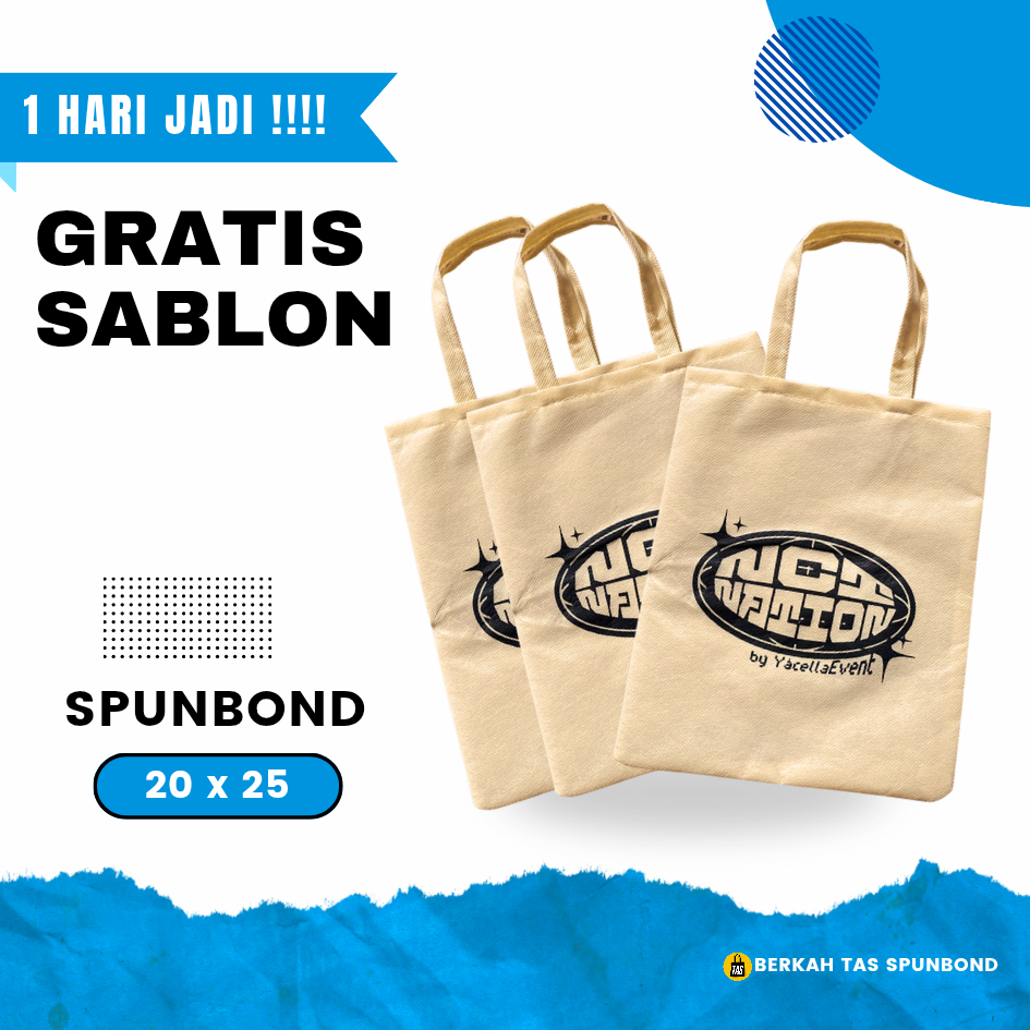 

DUSTBAG89| TAS CUSTOM SPUNDBOND HAJATAN SOUVENIR KETEBALAN 60GSM TAS LOGO USAHA READY SIAP KIRIM