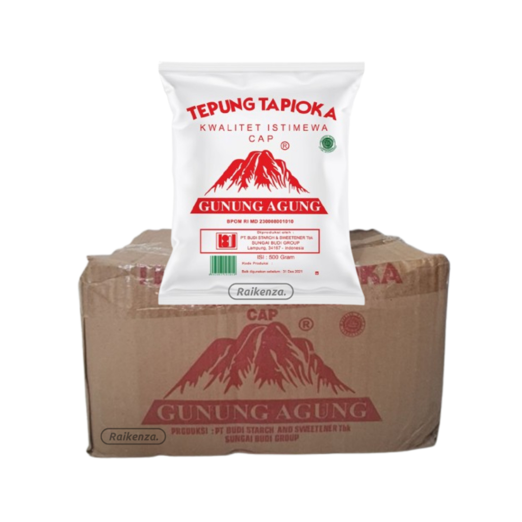 

Tepung Tapioka Sagu Gunung Agung 500gr Dus Isi 20 Pcs