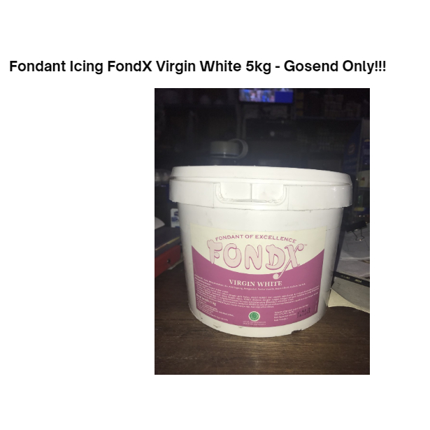 

Fondant Icing FondX Virgin White 5kg - Gosend Only!!!