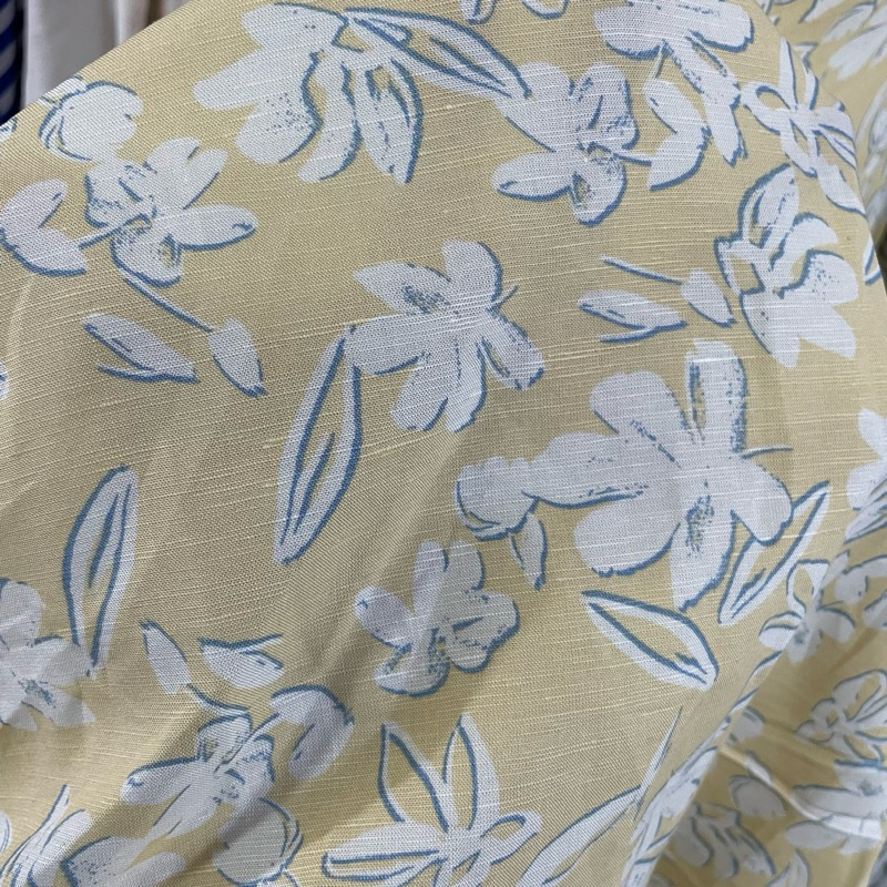 kain katun linen motif bunga impor - kain linen style premium - kain linen luxury - kain linen brand