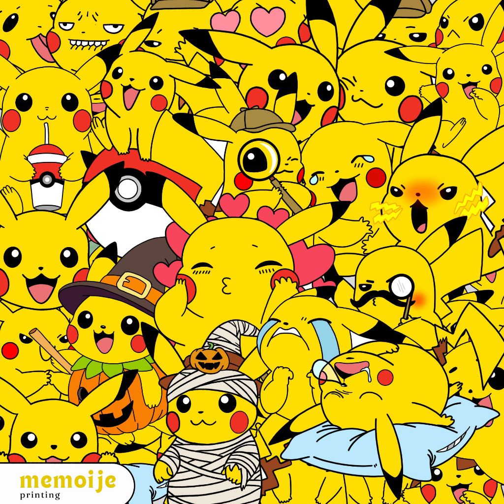 

(50+PCS) Stiker Pikachu Pokemon Vinyl Waterproof – Sticker Lucu untuk Laptop, Helm, HP, Motor