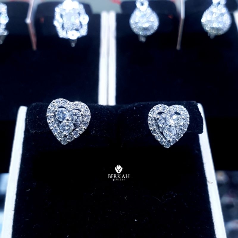 Anting Giwang Emas 70% Berlian Asli 0,70 Ct Natural Diamond