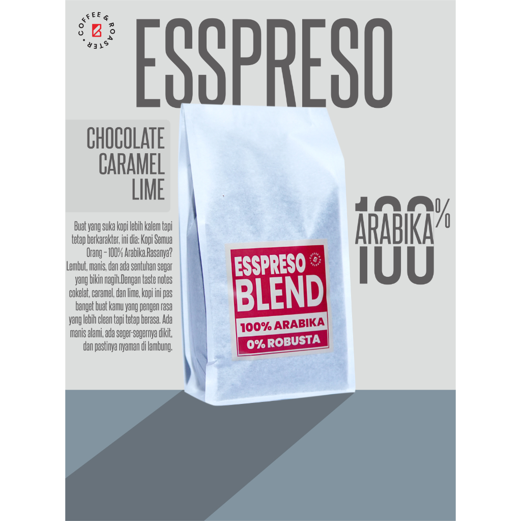

ESSPRESO Blend Arabika 100%| Taste Chocolate, Caramel, Lime