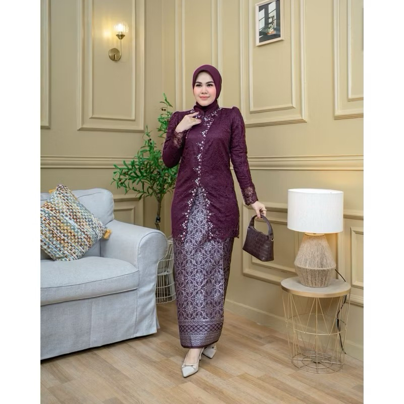 COD Kebaya Payet NAESWARI// Kebaya Wisuda //Kebaya Lamaran //Cocok Untuk Seragam Pesta Keluarga Dan 