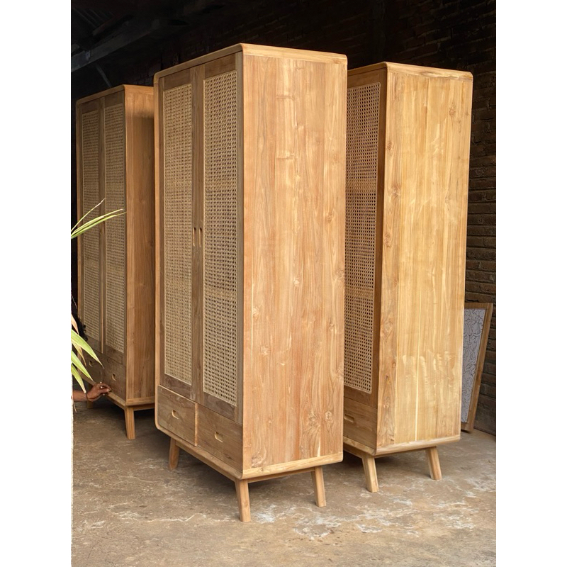Invoice Lemari Pakaian Rotan Kayu Jati 4 Pcs Kaki Lurus By Request Order