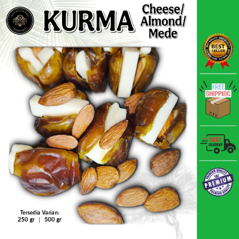 

250 GR Kurma Keju | Kurma Almond | Kurma Mede | Kurma Sukari | Almond | Kurma Khalas | Mede | Keju