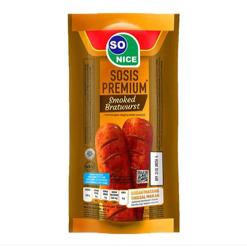 

So Nice Sosis Premium Rasa Smoked Bratwurst 60gr