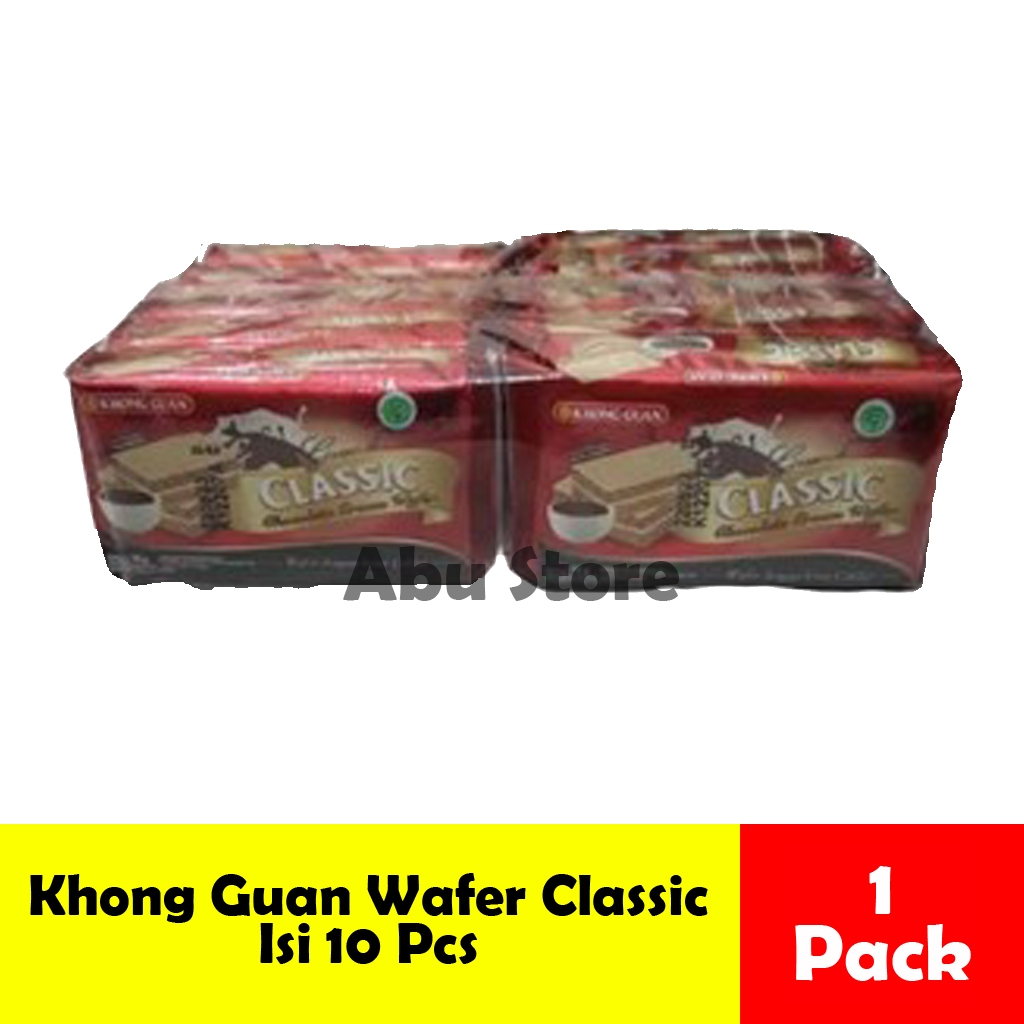 

Wafer Khong Guan Classic Chocolate Cream Wafer Kemasan Pack isi 10pcs