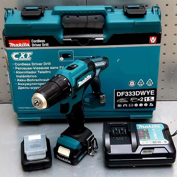 Bor Baterai/Cordless Driver Drill 10mm/12v Merk Makita