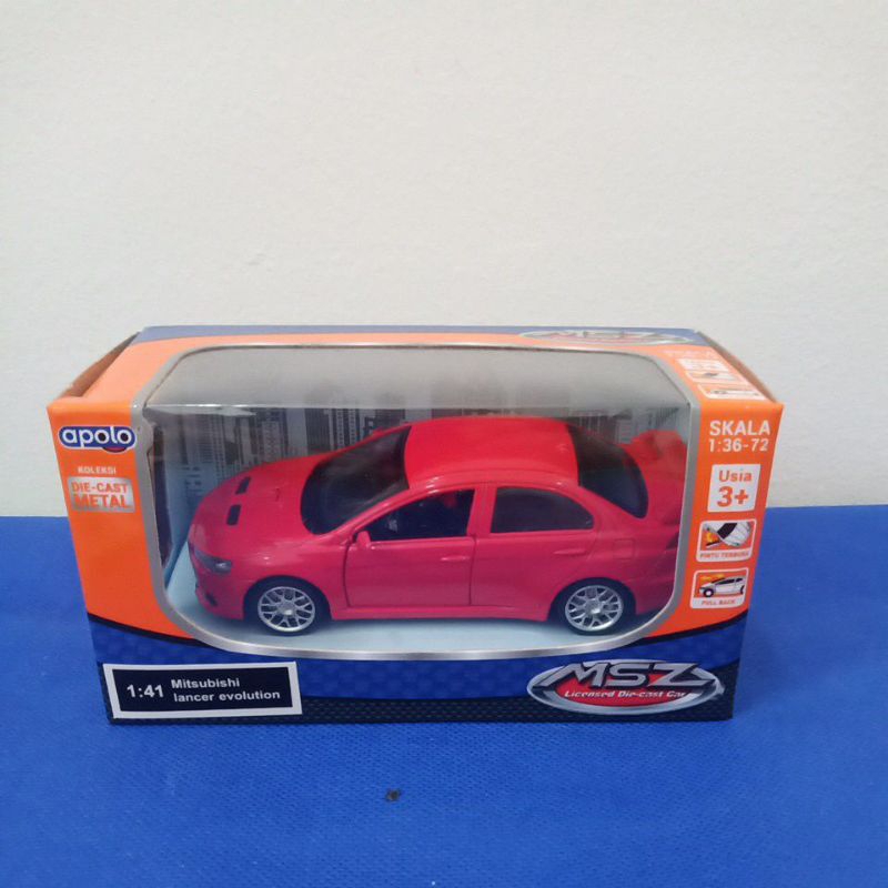 APOLO MSZ Licensed Die-Cast Mitsubishi Lancer Evolution MERAH RED