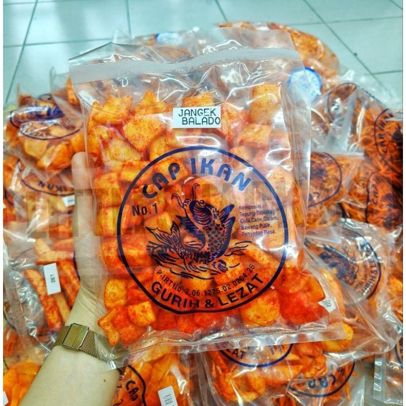 

KERUPUK CAP IKAN JANGEK BALADO 80 GR