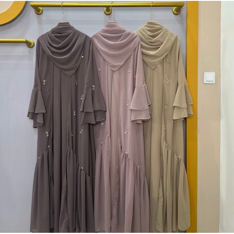 ABAYA GAMIS ZAINA SERIES SET +HIJAB SEGIEMPAT