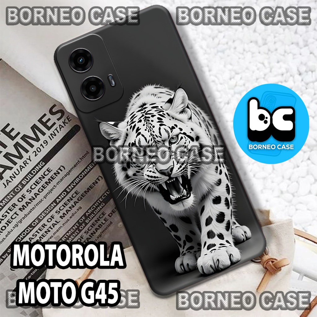 (BC4)  SOFTCASE Procamera Terbaru  Untuk HP MOTOROLA MOTO G45 | MOTIF DRAGON TIGER | Case MOTOROLA M