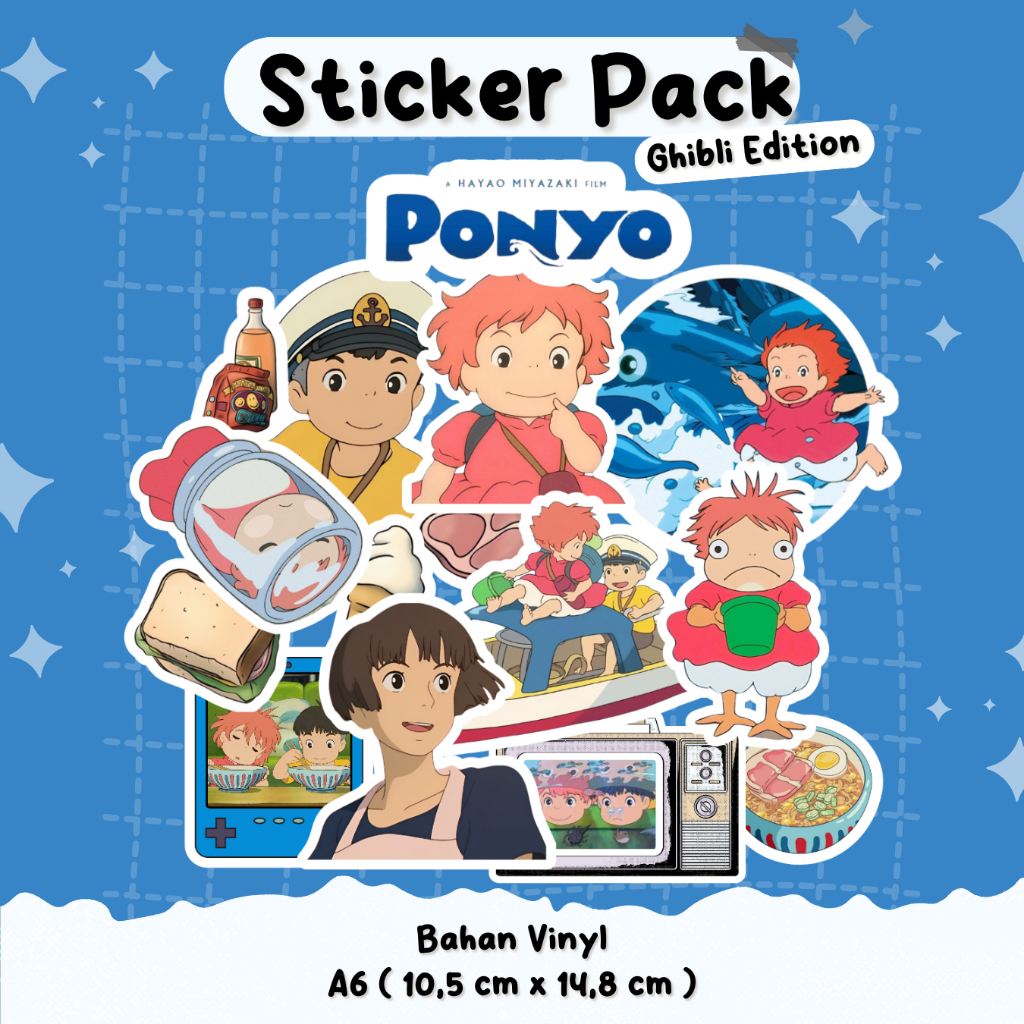 

Mini STIKER pack A6 Ghibli edition | Stiker Ghibli Ponyo