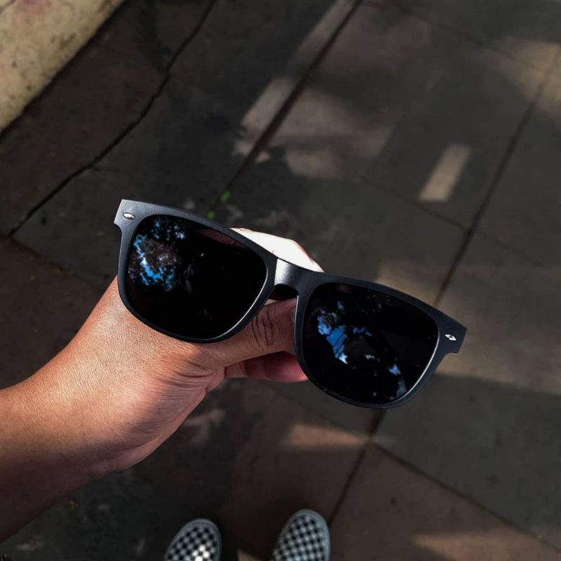 kacamata hitam Classical Retro Half Frame Kacamata Hitam Wanita/Pria Kacamata Eyeglasses