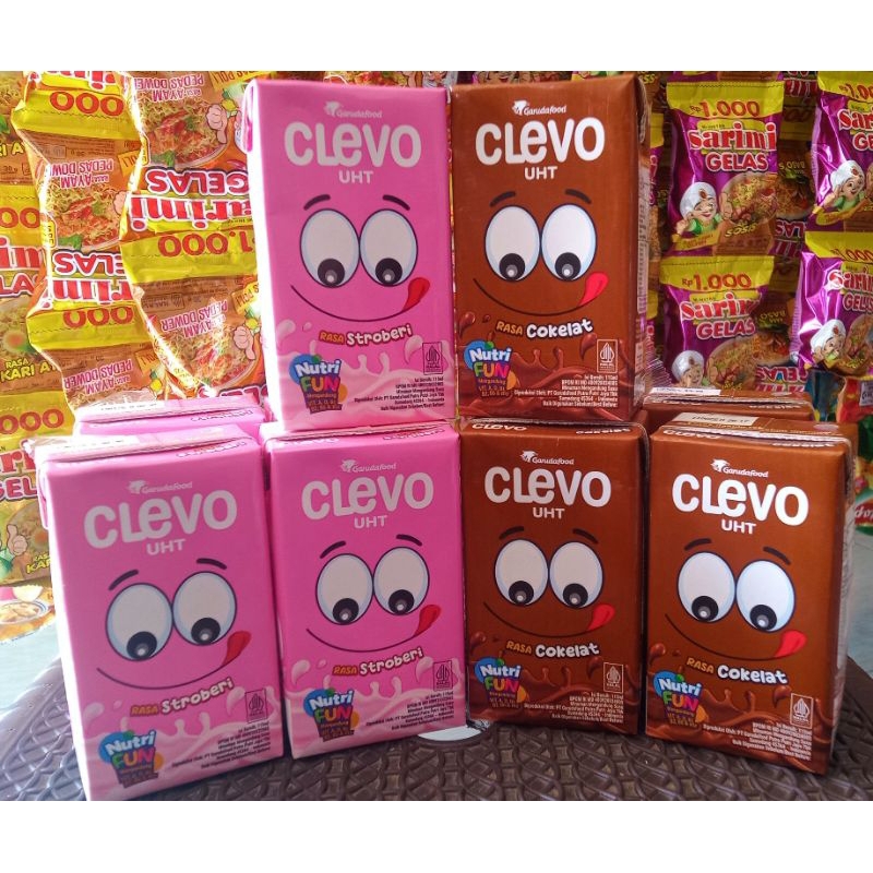 

Susu Clevo UHT Kotak Kemasan 115 ml 1 pcs, 1 dus isi 40 pcs